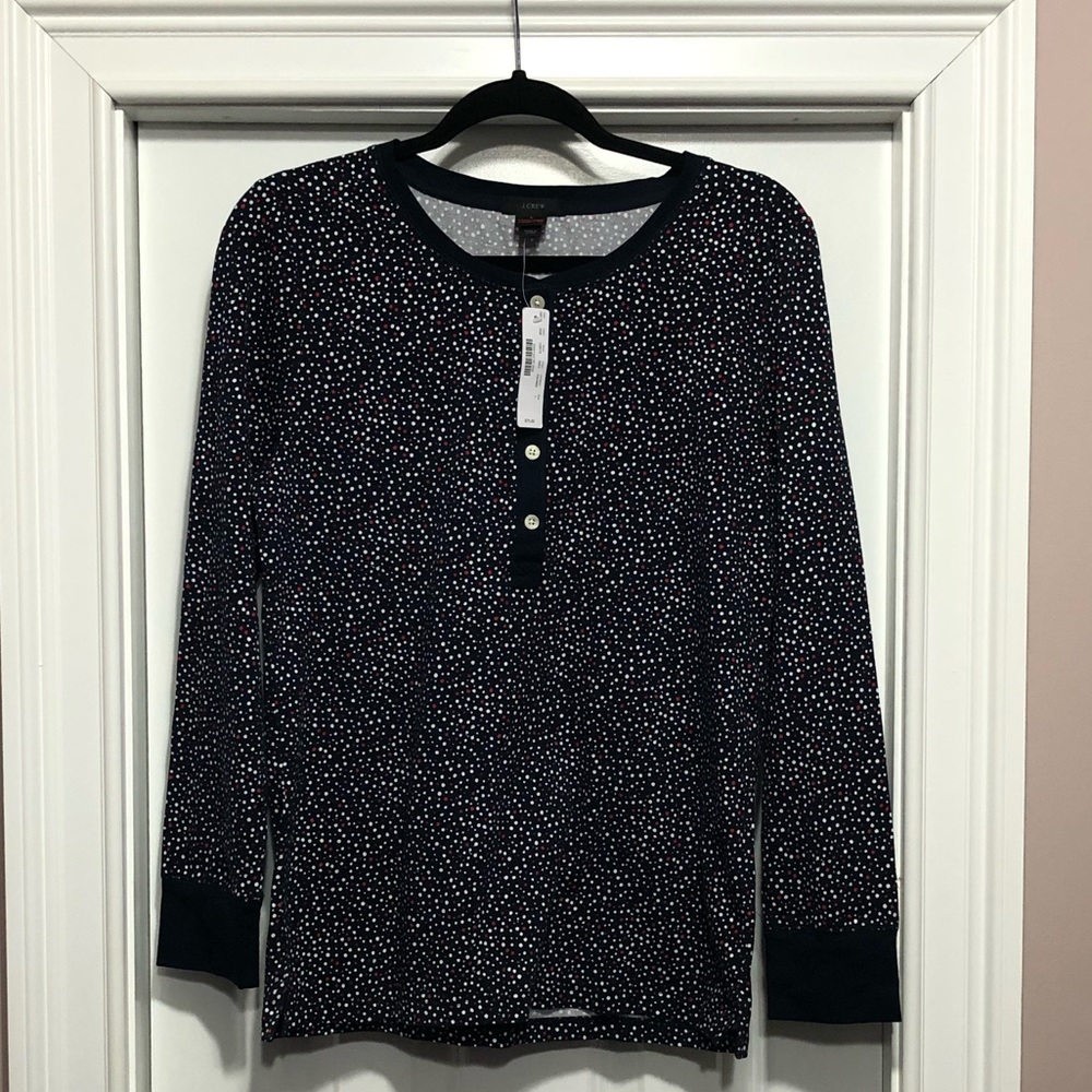 Navy w/Red & White Polka Dot Pajama Set